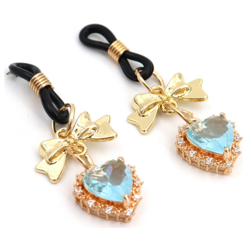Generique Pince-Tétons Heart Diamond Bleu